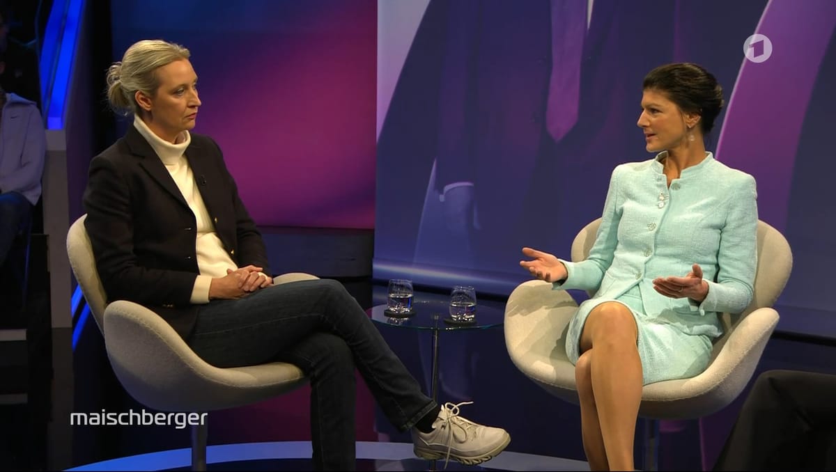 Weidel gegen Wagenknecht: TV-Duell eskaliert bei Diskussion über Hitler